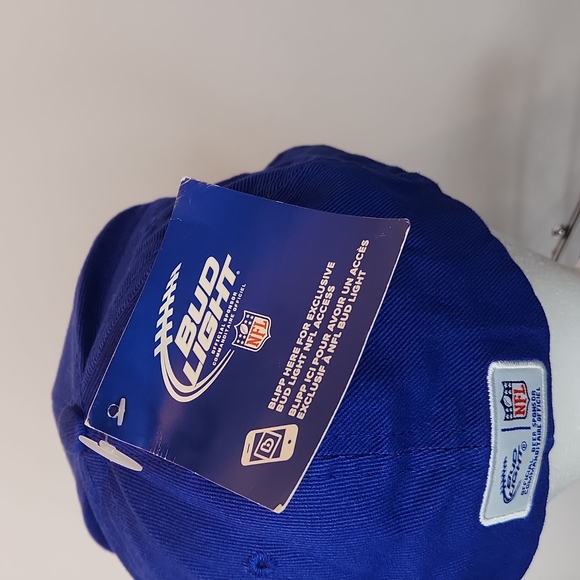 Bud Light New York Giants blue football nfl Fullback Hat w/tag - Picture 5 of 7